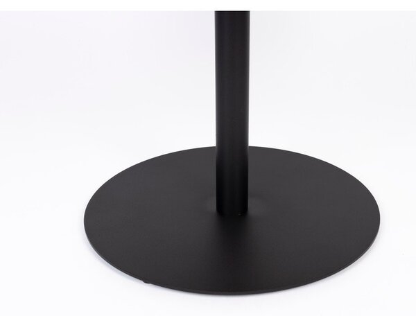 Tavolino da salotto rotondo nero con piano effetto rovere ø 56 cm Yuri M – White Label