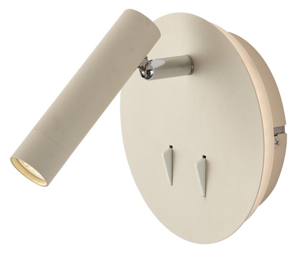 Lampada da Parete Moderna Beige Incl. LED con USB-C - Croft