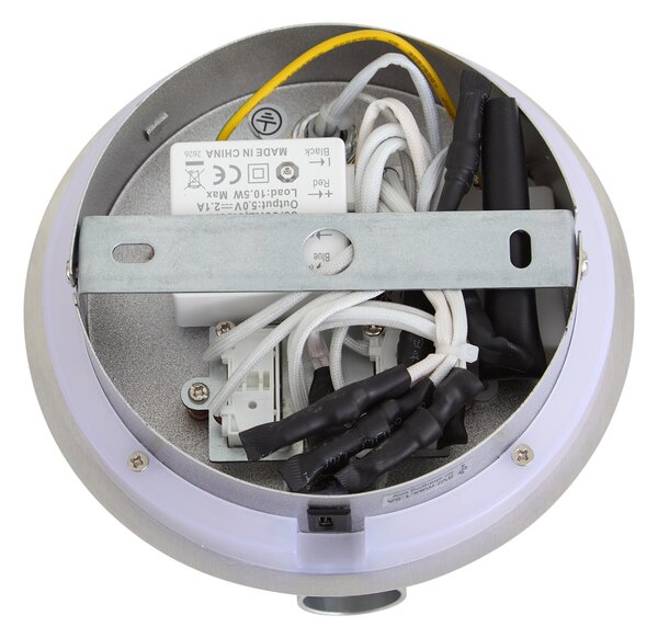 Lampada da Parete Moderna in Acciaio con LED e USB-C - Croft