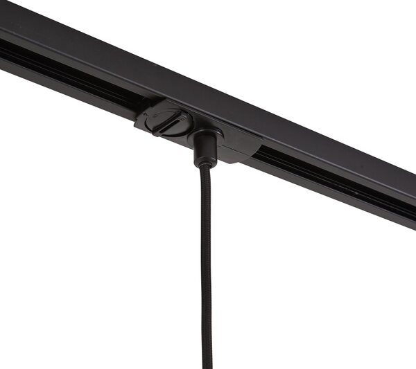 Lampada a sospensione retrò ottone con bianco per sistema a binario monofase - Iconic Jina