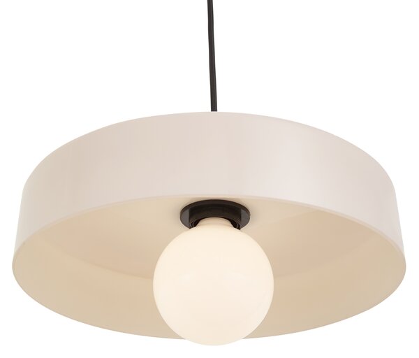 Lampada a sospensione retrò ottone con bianco per sistema a binario monofase - Iconic Jina