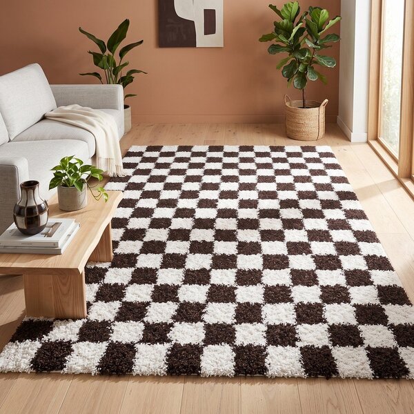 Tappeto marrone/color crema 160x230 cm Grida – ESTE