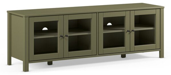 Mobile TV verde in pino massiccio 150x50x40 cm Alessandra – Marckeric