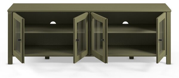 Mobile TV verde in pino massiccio 150x50x40 cm Alessandra – Marckeric