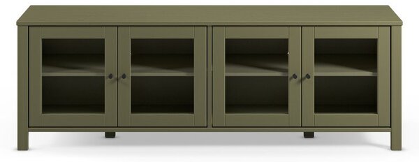 Mobile TV verde in pino massiccio 150x50x40 cm Alessandra – Marckeric