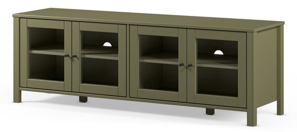 Mobile TV verde in pino massiccio 150x50x40 cm Alessandra – Marckeric