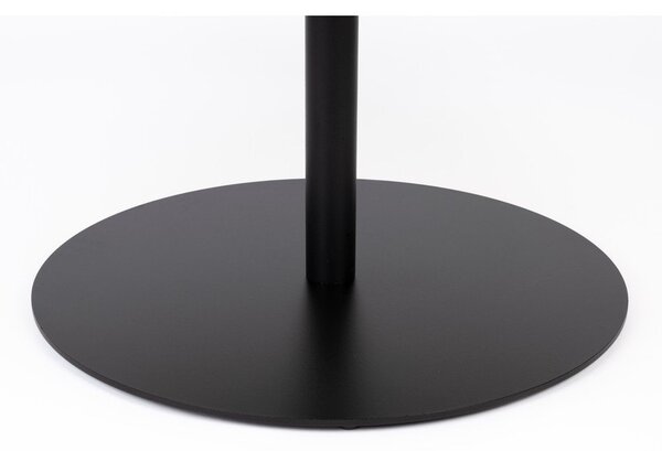 Tavolino da salotto rotondo nero con piano effetto rovere ø 70 cm Yuri L – White Label