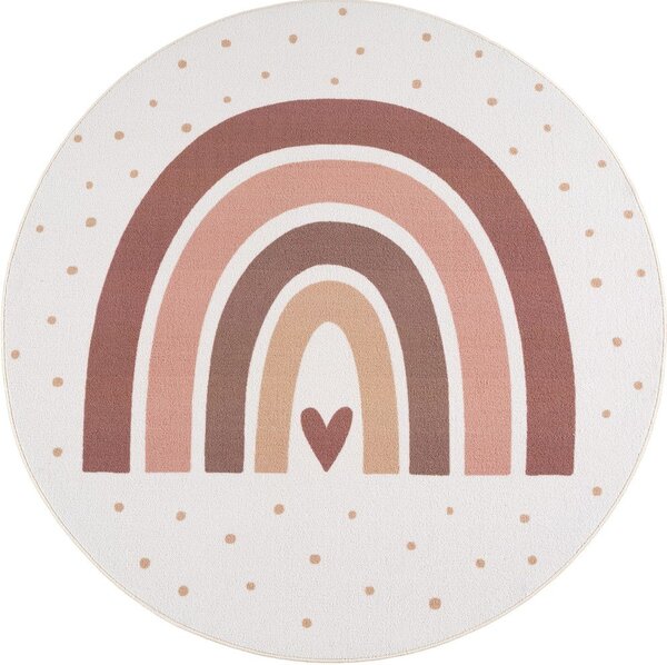 Tappeto per bambini color crema lavabile ø120 cm Coco 1132 – Ayyildiz Carpets