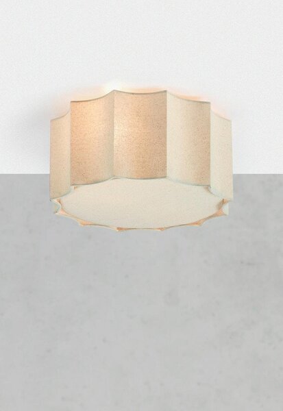 Plafoniera beige in metallo con paralume in tessuto ø 35 cm Olea – Markslöjd