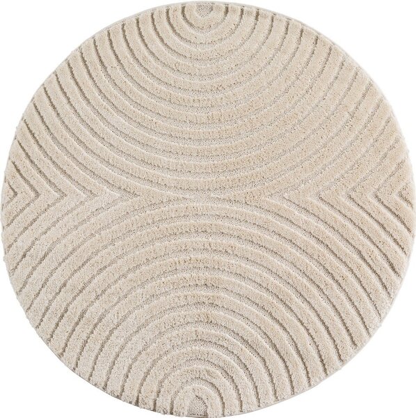 Tappeto rotondo color crema ø 160 cm Art 1122 – Ayyildiz Carpets