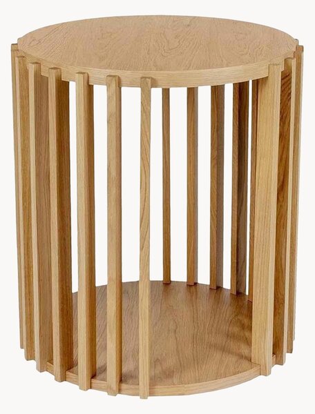 Tavolino rotondo in legno di quercia Drum