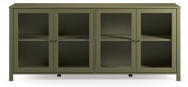 Vetrina verde in pino massiccio 186x80x40 cm Alessandra – Marckeric