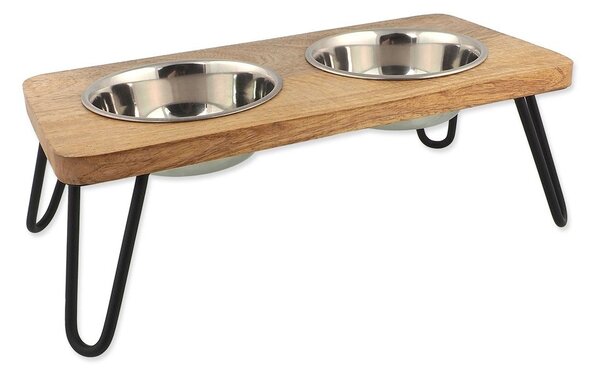 Set di ciotole con supporto in legno per cane Dog Fantasy – Plaček Pet Products