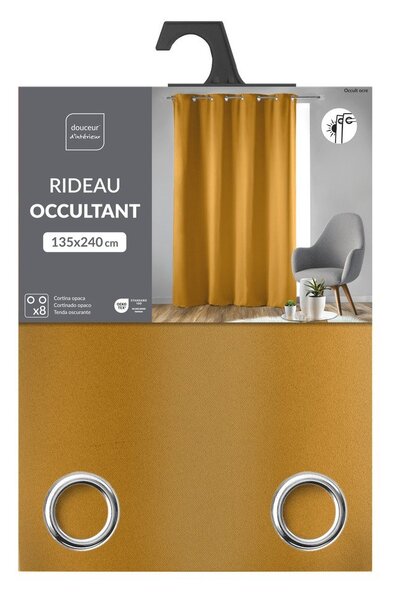 Tenda oscurante giallo ocra 135x240 cm Occult – douceur d'intérieur