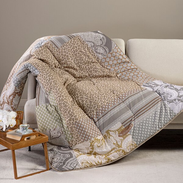 Plaid Scaldotto 130X170 Panther SAFARI Cotone Pettinato Caleffi