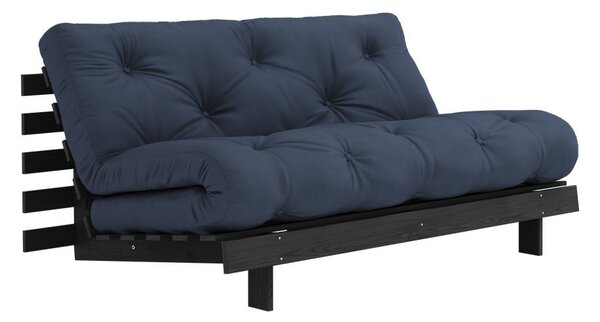 Divano letto blu scuro 160 cm Roots Black Night - Karup Design