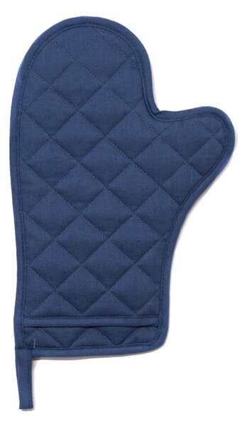 Maison Sucrée Guanto Forno Trapuntato Essenziale var.11 Blu 18x32cm Misto Lino