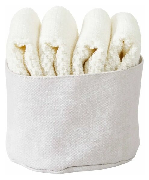 Maison Sucrée Lavette mani Cestino 4pz. Pepe var.02 Burro Spugna 100% Cotone