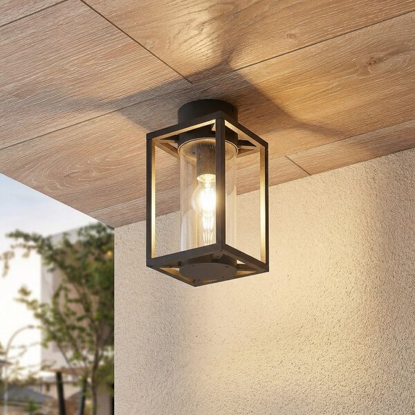 Lampade da esterno Lucande, Ferda, dimmerabile, Nero, Terrazza, Alluminio, Moderno