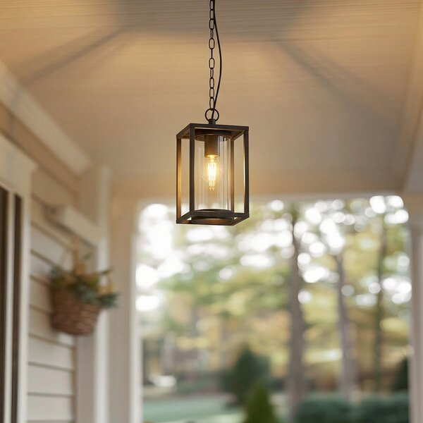 Lampade da esterno Lucande, Ferda, dimmerabile, Nero, Terrazza, Alluminio, Moderno