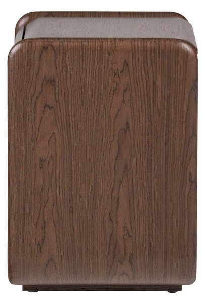 Comodino colore naturale scuro con ripiani Elura – WOOOD