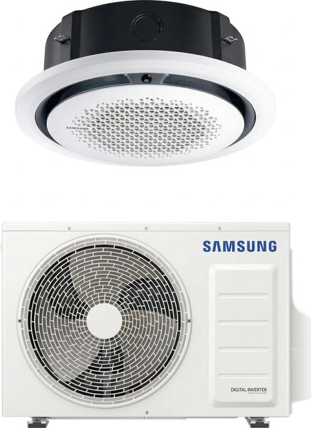 Samsung Climatizzatore a Cassetta Circolare 360 36000 btu Monosplit Condizionatore con Pompa di Calore Classe A++/A+ (Unit Interna + Unit Estern