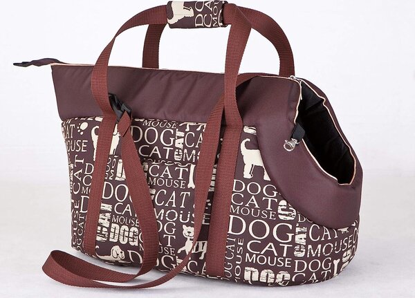 Borsa da trasporto per cani -20x42x22 cm- morbida imbottita, lavabile, con maniglia di trasporto