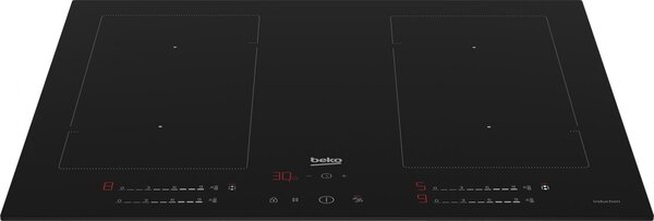 Beko Piano Cottura Induzione 4 Fuochi Larghezza 59 cm in Vetro con 2 Sezione IndyFlex colore Nero - HII 64720 UF2T