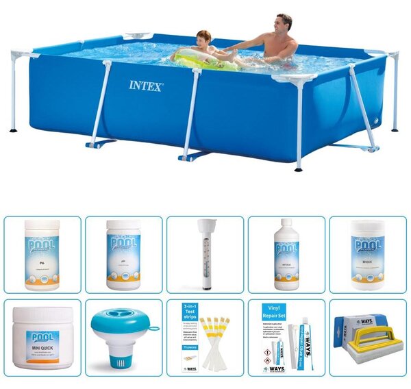 Piscina fuori terra rettangolare - 260x160x65 cm - 11 pezzi - Modello S43238