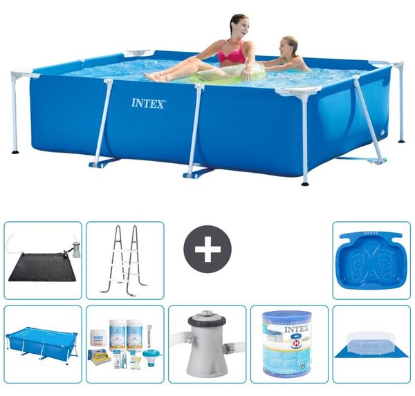 Piscina fuori terra rettangolare - 220x150x60 cm - 9 pezzi - Modello S30056