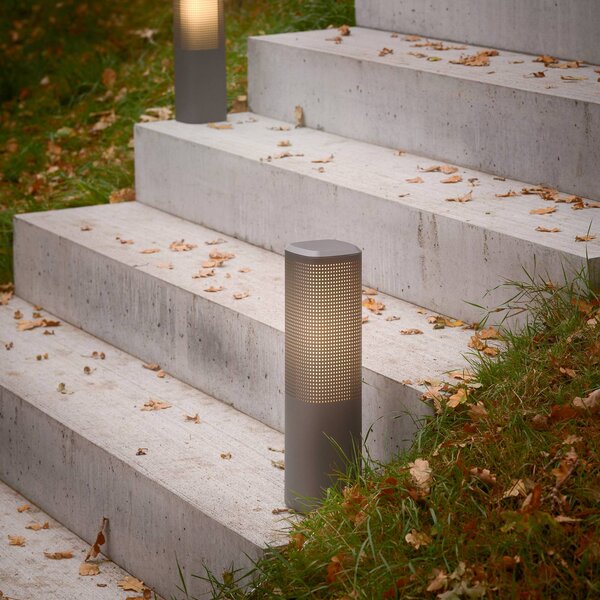 Nordlux Lampione da giardino Sidara, dimmerabile, Alluminio / Grigio / Zincato, Alluminio, Moderno, Lampada da esterni