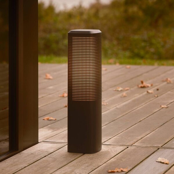 Nordlux Lampione da giardino Sidara, dimmerabile, Nero, Alluminio, Moderno, Lampada da esterni