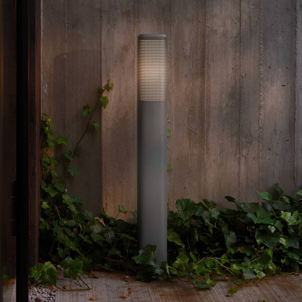 Nordlux Lampione Sidara 95 Seaside, antracite, alluminio, IP44, E27 Sidara, dimmerabile, Alluminio / Grigio / Zincato, Alluminio, Moderno