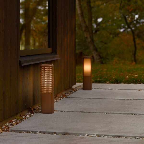 Nordlux Lampione da giardino Sidara, dimmerabile, Marrone / Ruggine, Alluminio, Moderno, Lampada da esterni