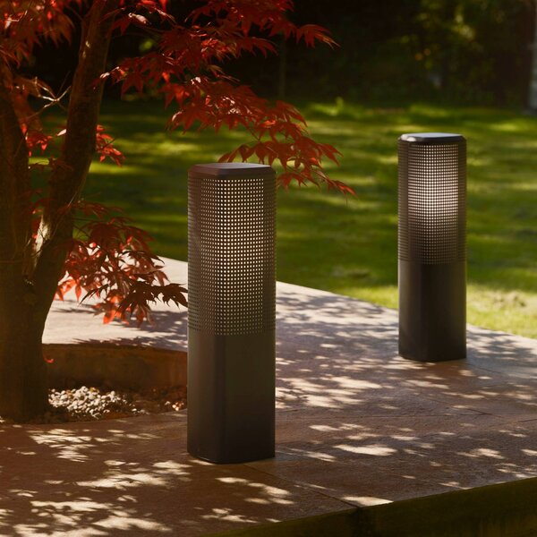 Nordlux Lampione da giardino Sidara, dimmerabile, Nero, Alluminio, Moderno, Lampada da esterni