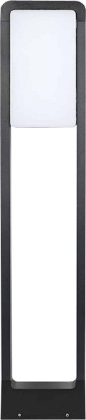V-TAC VT-33 lampada led da giardino 10W chip samsung fissaggio a terra 80cm nero in alluminio IP65 bianco freddo 6400K - SKU 20115