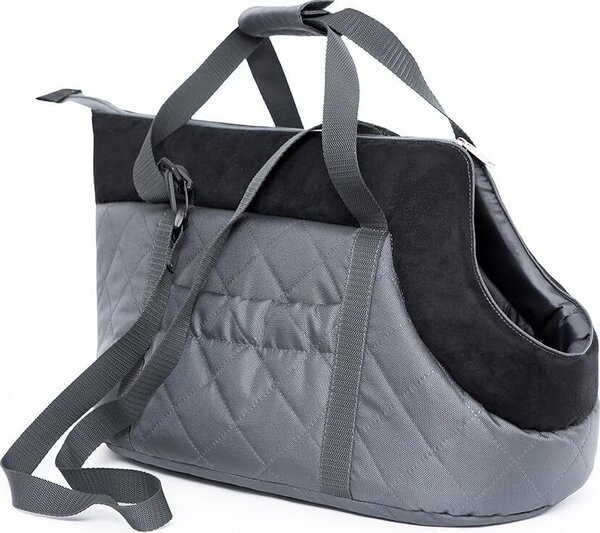 Borsa da trasporto per cani -20x42x22 cm- morbida imbottita, lavabile, con maniglia di trasporto