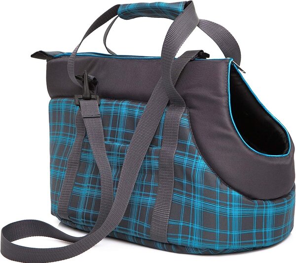 Borsa da trasporto per cani -20x42x22 cm- morbida imbottita, lavabile, con maniglia di trasporto