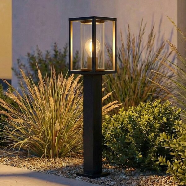Lampioncino da giardino Ferda Lucande, dimmerabile, Nero, Alluminio, Moderno, Lampada da esterni