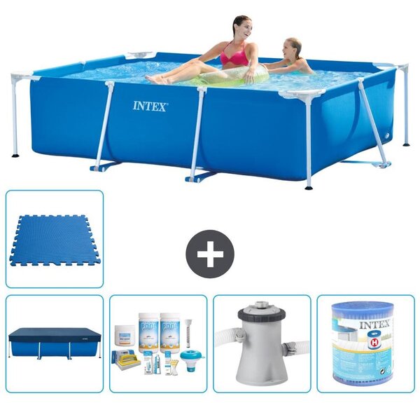 Piscina fuori terra rettangolare - 220x150x60 cm - 6 pezzi - Modello S40006