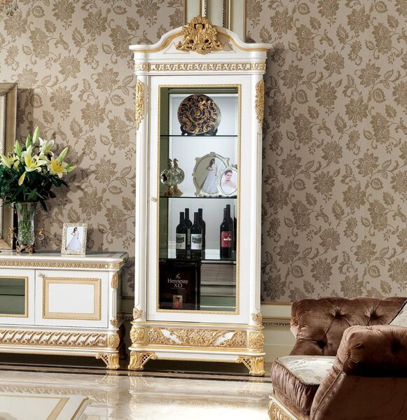 Vetrina Mobile Vetrine Soggiorno Vetrine Design Barocco Rococò E62 Nuovo
