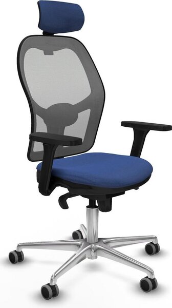 Sedia da ufficio con poggiatesta Piqueras y Crespo 3D086G2 blu navy
