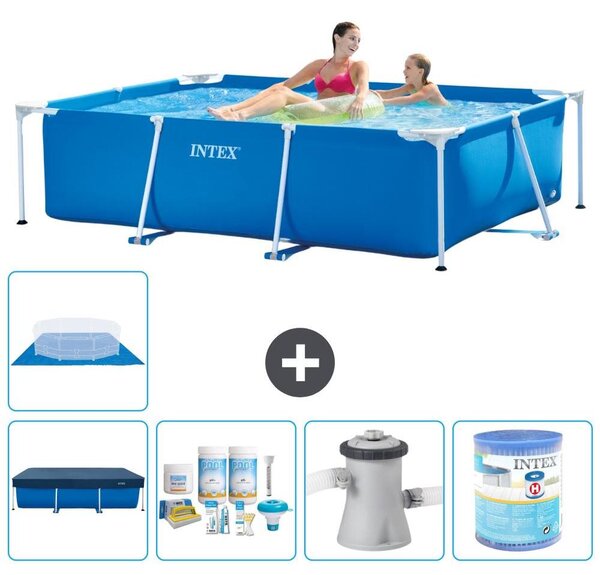 Piscina fuori terra rettangolare - 220x150x60 cm - 6 pezzi - Modello S40005