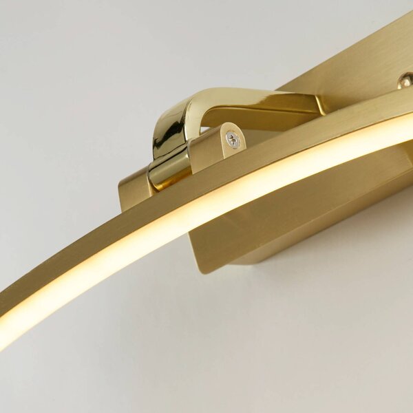 Searchlight Applique a LED Santorini, larghezza 40 cm, ottone, inclinabile