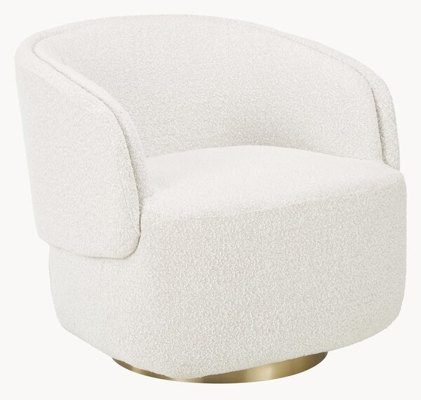 Poltrona girevole in bouclé Irene
