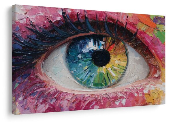 Quadro su tela – Occhio arcobaleno astratto