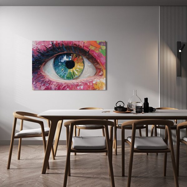 Quadro su tela – Occhio arcobaleno astratto