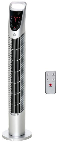 HOMCOM Ventilatore colonna 40W timer 3 velocità 3 modalità telecomando touchscreen oscillante silenzioso