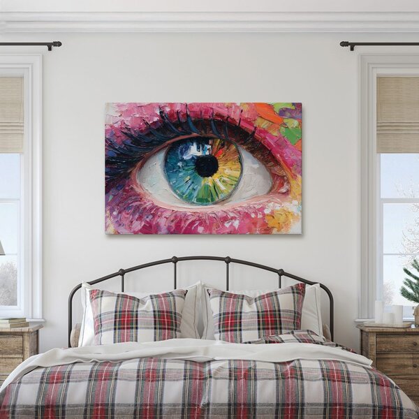 Quadro su tela – Occhio arcobaleno astratto