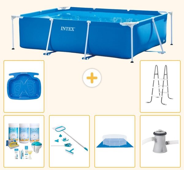 Piscina fuori terra rettangolare - 220x150x60 cm - 7 pezzi - Modello S20822